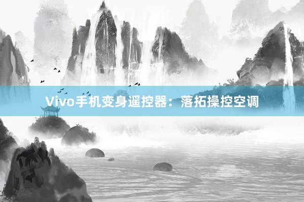 Vivo手机变身遥控器：落拓操控空调